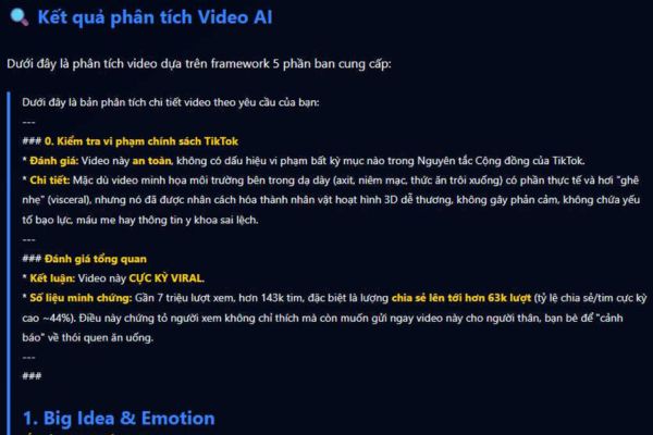 Cách tạo kịch bản từ video TikTok bất kỳ hút triệu view 17 Phân tích dữ liệu video Tiktok triệu view