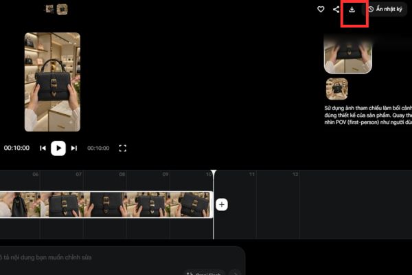 Instructions on how to create POV product review videos using Flow 18 Click the Download icon