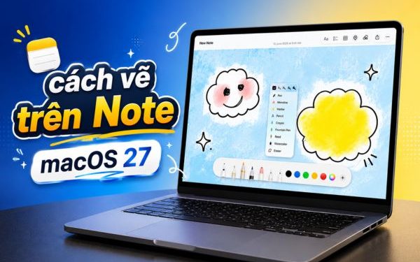 cách vẽ trên Note macOS 27