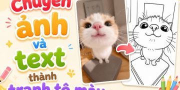 chuyển ảnh và văn bản thành tranh tô màu