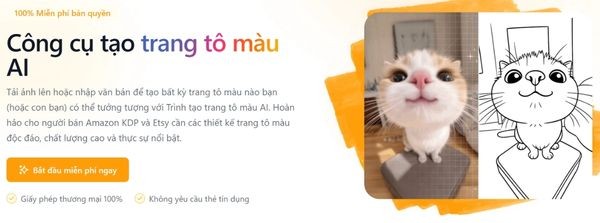 Cách chuyển ảnh và văn bản thành tranh tô màu cho bé siêu hay 16 Click vào nút Bắt đầu miễn phí ngay