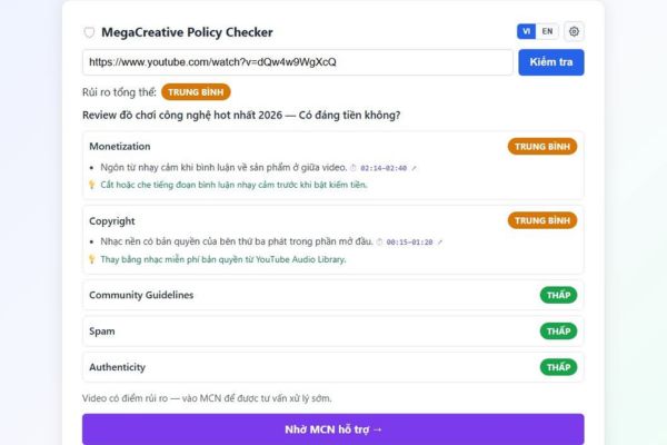Giới thiệu công cụ check bản quyền YouTube trước khi đăng