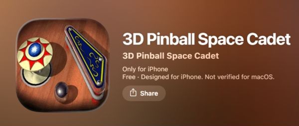Download the free 3D Pinball Space Cadet game on the App Store now Download the free 3D Pinball Space Cadet game on the App Store now