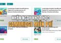 khóa học Cambridge miễn phí