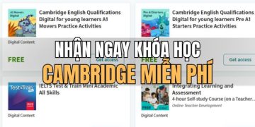 khóa học Cambridge miễn phí