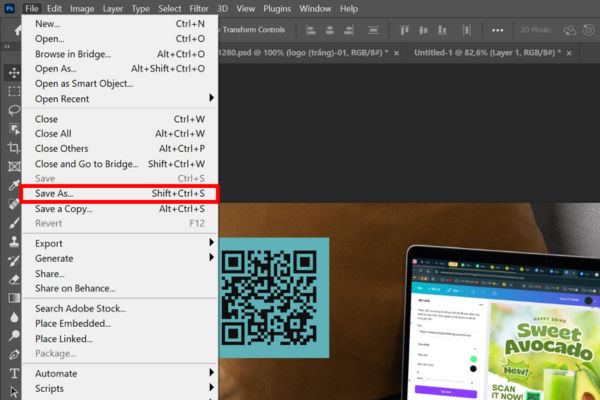 Nhấn chọn tiếp vào Save as