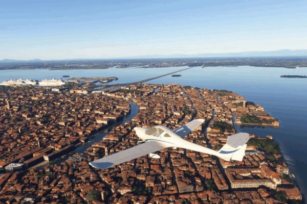 Instructions for flying a plane on Google Earth
