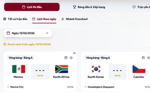 Smart website to look up the 2026 World Cup match schedule