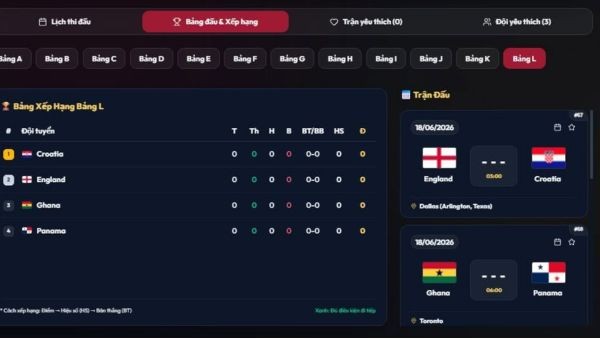 Website to check the 2026 World Cup match schedule