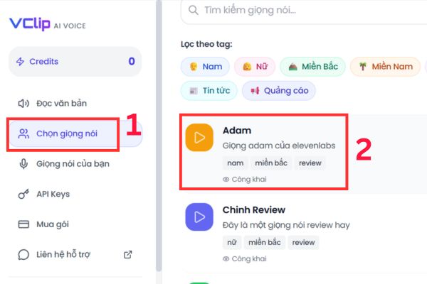 Hướng dẫn cách tạo giọng đọc Adam miễn phí