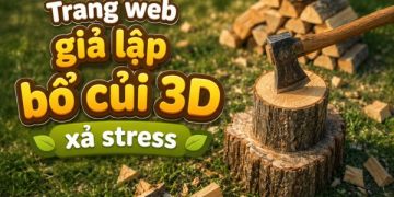 web giả lập bổ củi 3D