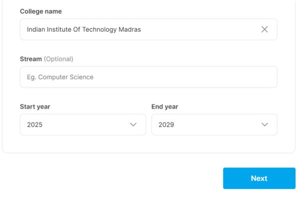 Năm học từ 2025 -2029
