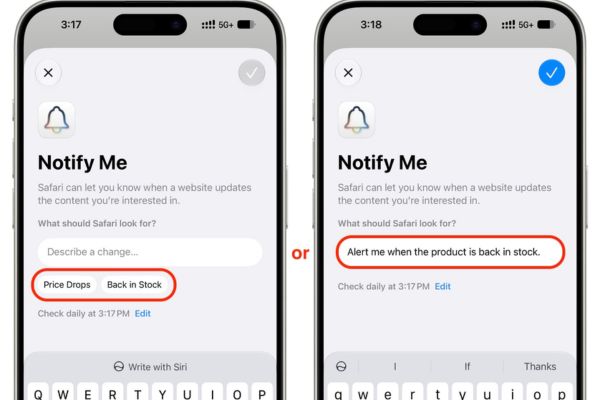 Cách bật Notify Me trên Safari iOS 27 và macOS 27