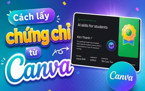 cách lấy chứng chỉ từ Canva