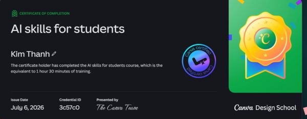 Hướng dẫn cách lấy chứng chỉ từ Canva miễn phí