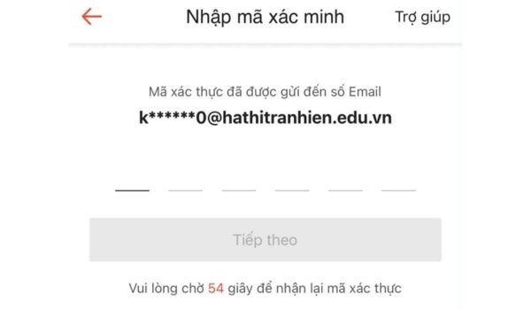 Điền mã OTP vào