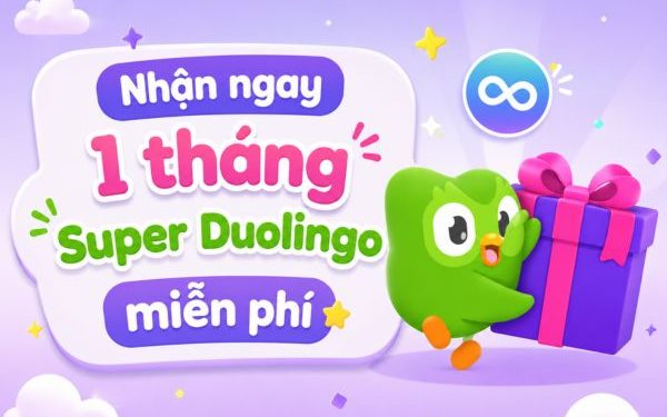code 1 tháng Super Duolingo