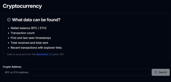Hippie OSINT Toolkit: Bộ công cụ điều tra thông tin đỉnh cao 17 Theo dõi dòng tiền Cryptocurrency