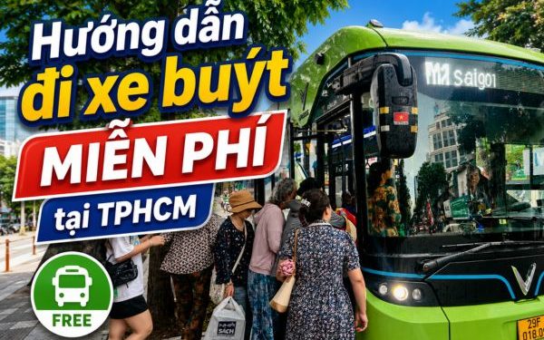 hướng dẫn đi xe buýt miễn phí tại TPHCM