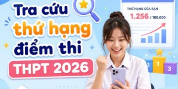 tra cứu thứ hạng điểm thi THPT 2026