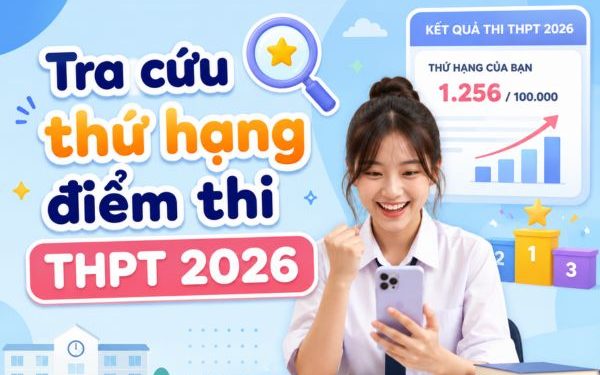 tra cứu thứ hạng điểm thi THPT 2026