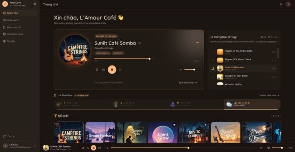 NhacCafe - Ứng dụng nhạc không bản quyền