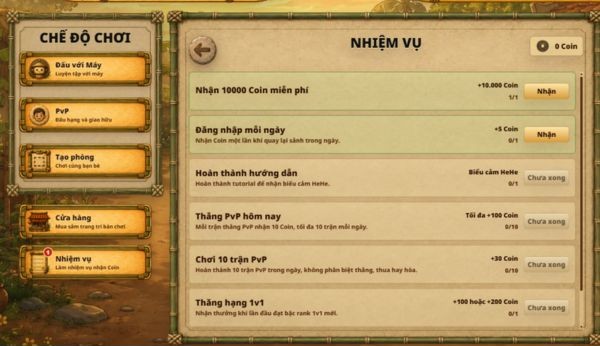 Hệ thống nhiệm vụ hàng ngày