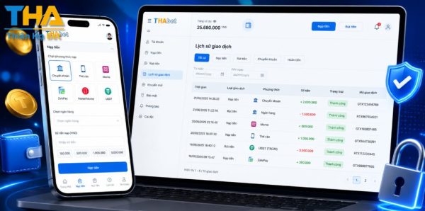 Đánh Giá Hệ Thống Thanh Toán THABET: Nạp Tiền Có Tiện Lợi? 9 Giao diện nạp tiền THABET tối giản và lịch sử giao dịch minh bạch