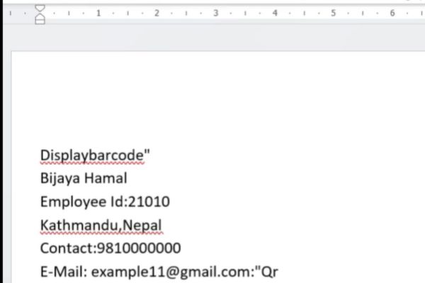 Instructions on how to convert text into QR codes in Word 13 Add Displaybarcode“ “qr