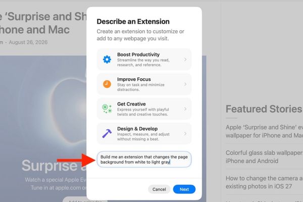 Hướng dẫn cách tạo extension Safari trên macOS 27