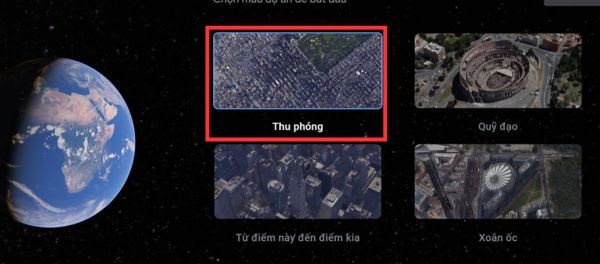 Cách tạo hiệu ứng zoom từ vệ tinh làm video bất động sản 16 Chọn mẫu Thu phóng