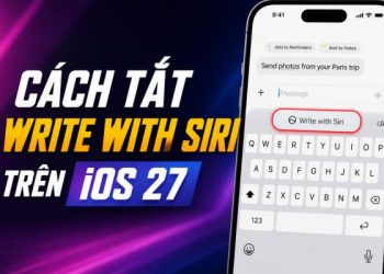 cách tắt Write with Siri trên iOS 27