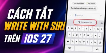 cách tắt Write with Siri trên iOS 27