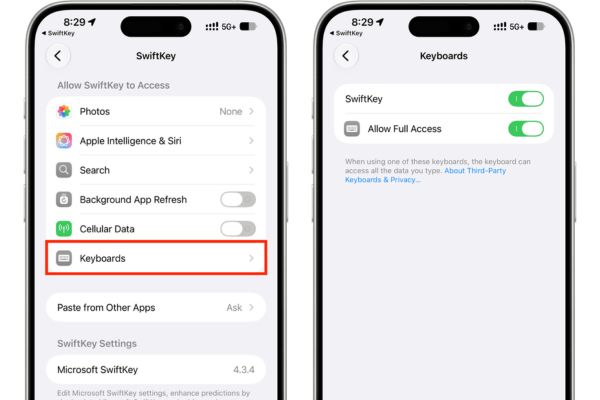 Bật Allow Full Access