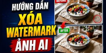 cách xóa watermark ảnh AI