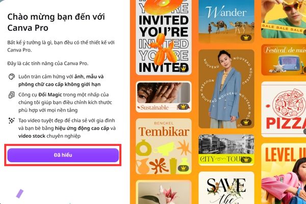 Bấm vào nút Đã hiểu