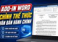 công cụ chỉnh thể thức văn bản hành chính