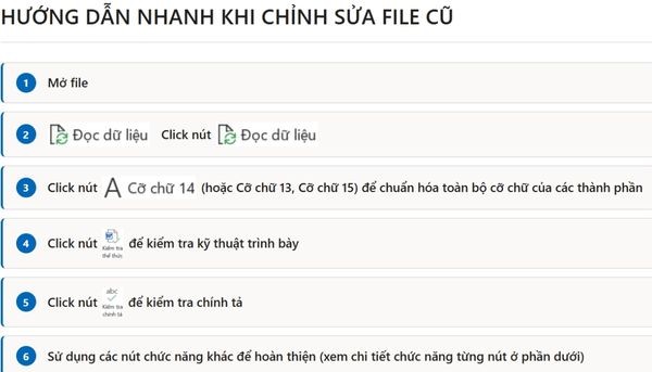 Hướng dẫn chỉnh file cũ