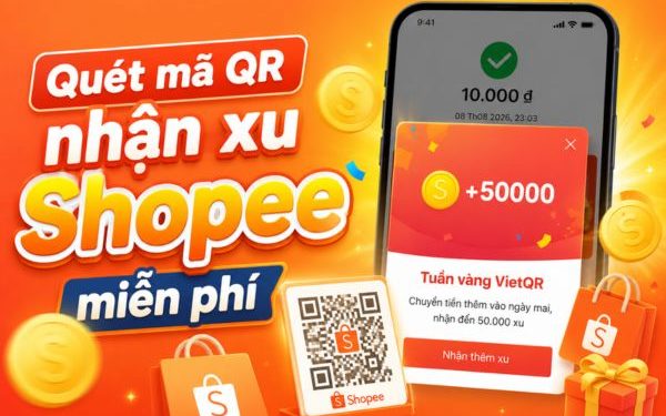 quét mã QR Shopee Pay nhận xu miễn phí