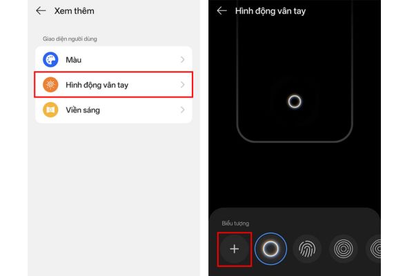 Nhấn vào biểu tượng dấu cộng (+)