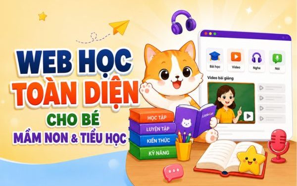 web học cho bé mầm non và tiểu học