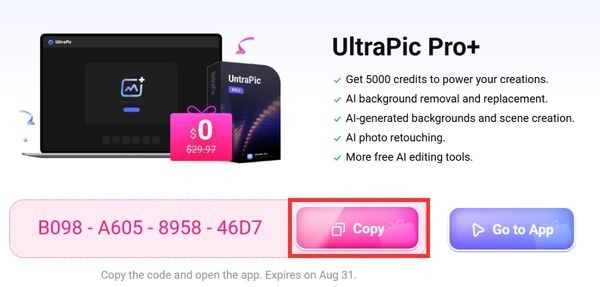 Hướng dẫn cách nhận 5000 credit UltraPic miễn phí