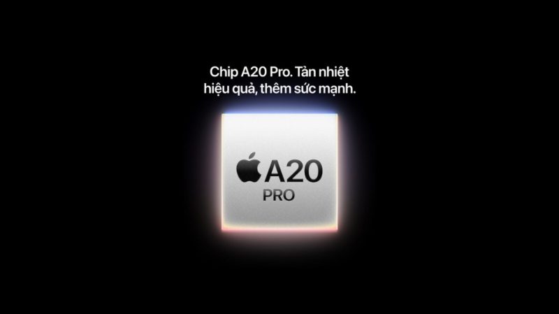 Ngoài dung lượng pin, khả năng tiết kiệm điện của chip A20 Pro cũng góp phần vào thời gian sử dụng thực tế được ghi nhận.