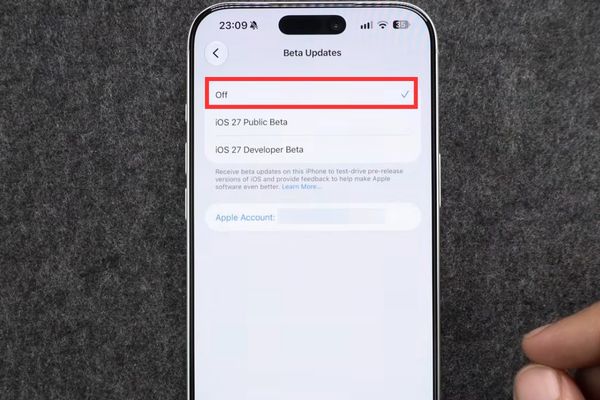 Instructions on how to exit iOS 27 Beta and update to official version 13 Instructions on how to exit iOS 27 Beta and update to the official version