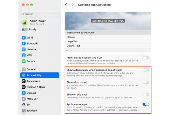 Instructions for turning off automatic subtitles on iPhone and Macbook 12 How to restore subtitles when you need to watch?