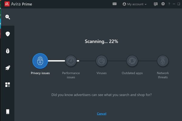 Avira Prime interface