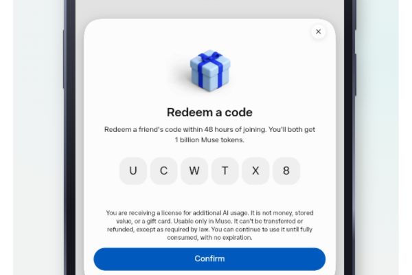 Hướng dẫn cách nhận 1 tỷ token Muse AI 13 Nhập mã UCWTX8