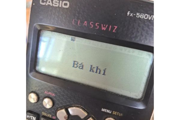 Chữ Bá khí trên máy tính Casio