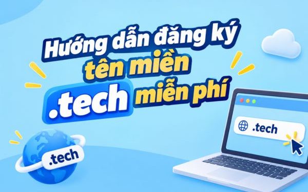 hướng dẫn đăng ký tên miền .tech miễn phí