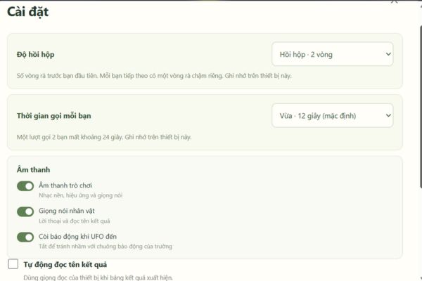 Hướng dẫn tùy chỉnh thông số cho UFO